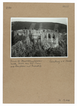 Vorschaubild Limburg an der Hardt: Benediktinerklosterkirche, Ruine, Blick vom SW-Turm auf Langhaus und Querschiff